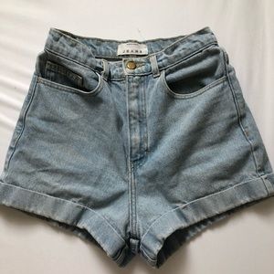 AA High Rise Denim Shorts